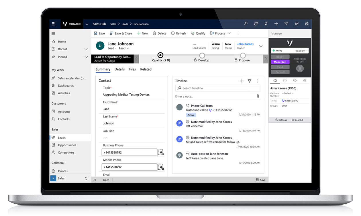 Satisfaction client Microsoft Dynamics 365 Sales Hub